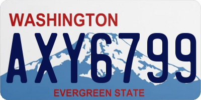 WA license plate AXY6799