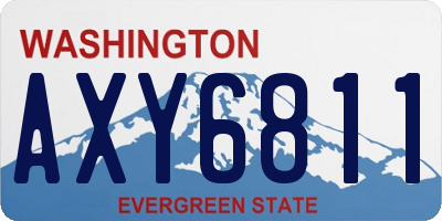 WA license plate AXY6811