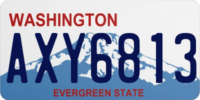 WA license plate AXY6813