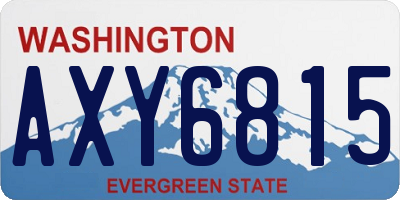 WA license plate AXY6815