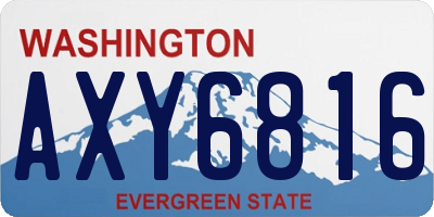 WA license plate AXY6816