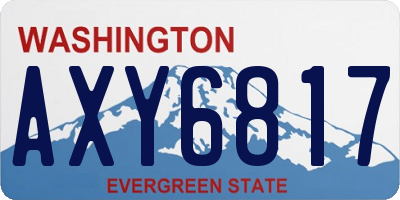 WA license plate AXY6817