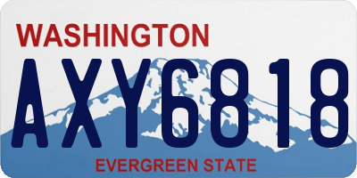 WA license plate AXY6818