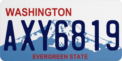 WA license plate AXY6819