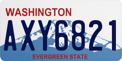 WA license plate AXY6821