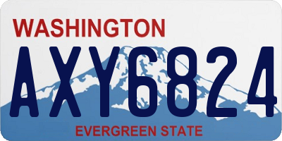 WA license plate AXY6824