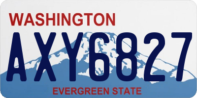 WA license plate AXY6827