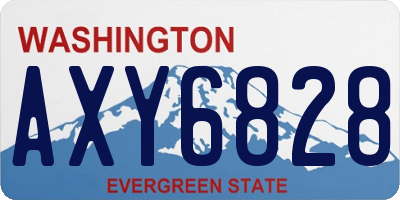 WA license plate AXY6828