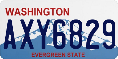 WA license plate AXY6829