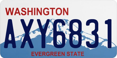 WA license plate AXY6831