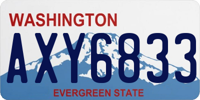 WA license plate AXY6833