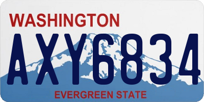 WA license plate AXY6834