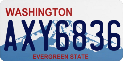 WA license plate AXY6836