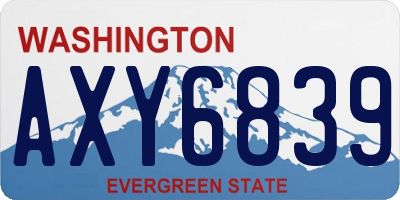 WA license plate AXY6839