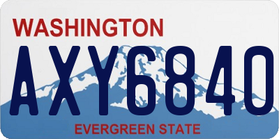 WA license plate AXY6840