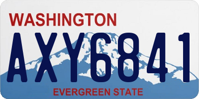 WA license plate AXY6841