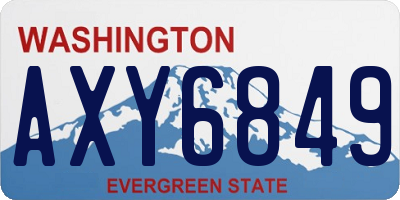 WA license plate AXY6849