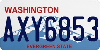 WA license plate AXY6853