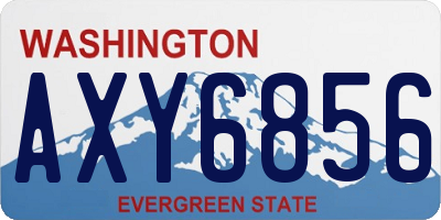 WA license plate AXY6856