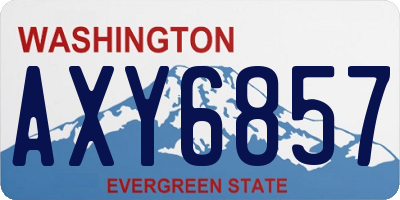 WA license plate AXY6857