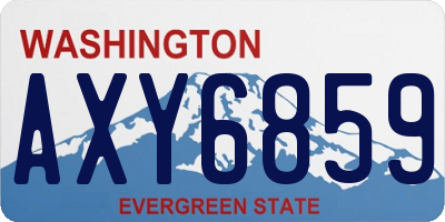 WA license plate AXY6859