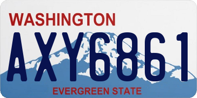 WA license plate AXY6861