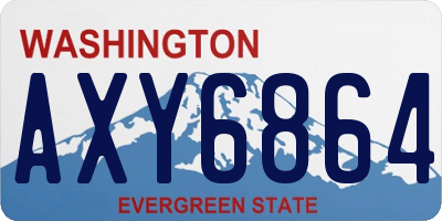 WA license plate AXY6864