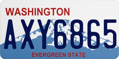 WA license plate AXY6865
