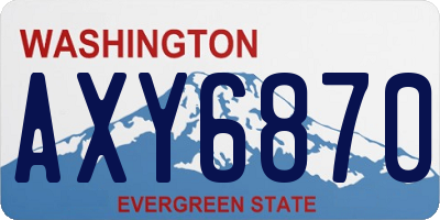 WA license plate AXY6870