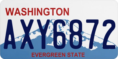 WA license plate AXY6872