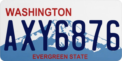WA license plate AXY6876