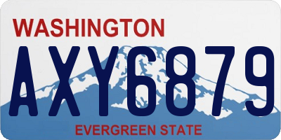 WA license plate AXY6879