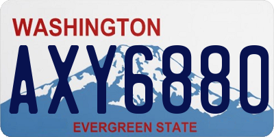 WA license plate AXY6880