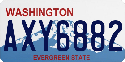 WA license plate AXY6882