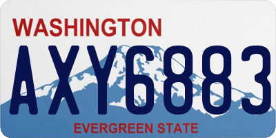 WA license plate AXY6883