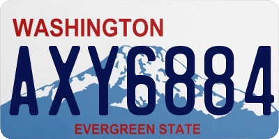 WA license plate AXY6884