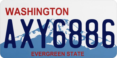 WA license plate AXY6886