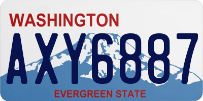 WA license plate AXY6887