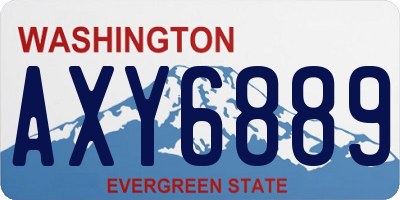 WA license plate AXY6889