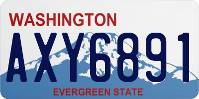 WA license plate AXY6891