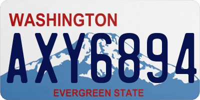WA license plate AXY6894