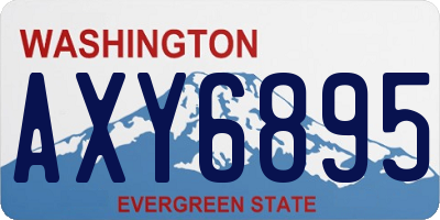 WA license plate AXY6895
