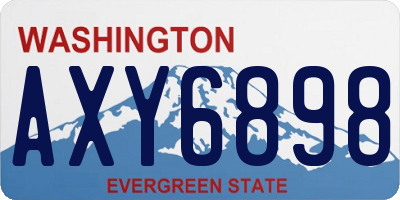 WA license plate AXY6898