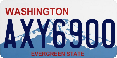 WA license plate AXY6900