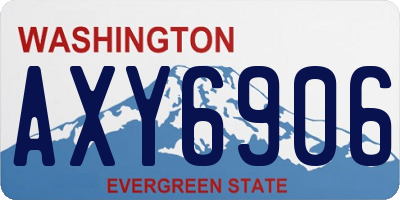 WA license plate AXY6906