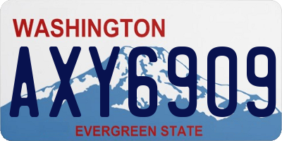 WA license plate AXY6909