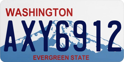 WA license plate AXY6912