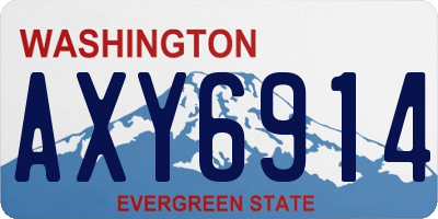 WA license plate AXY6914