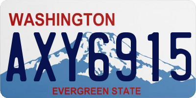 WA license plate AXY6915