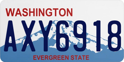 WA license plate AXY6918